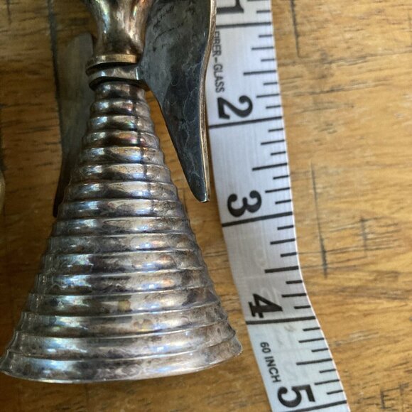 VTG Brass Angels Made India Abstract Angel Candle Stick Candle Holder Set Of 4 - Picture 7 of 7